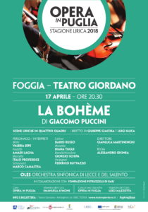 LA BOHEME FOGGIA @ Teatro Umberto Giordano | Foggia | Puglia | Italia